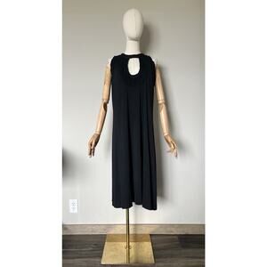 Double D Ranch Size XL Black Ruffle Keyhole Dress Sleeveless Jersey Stretch